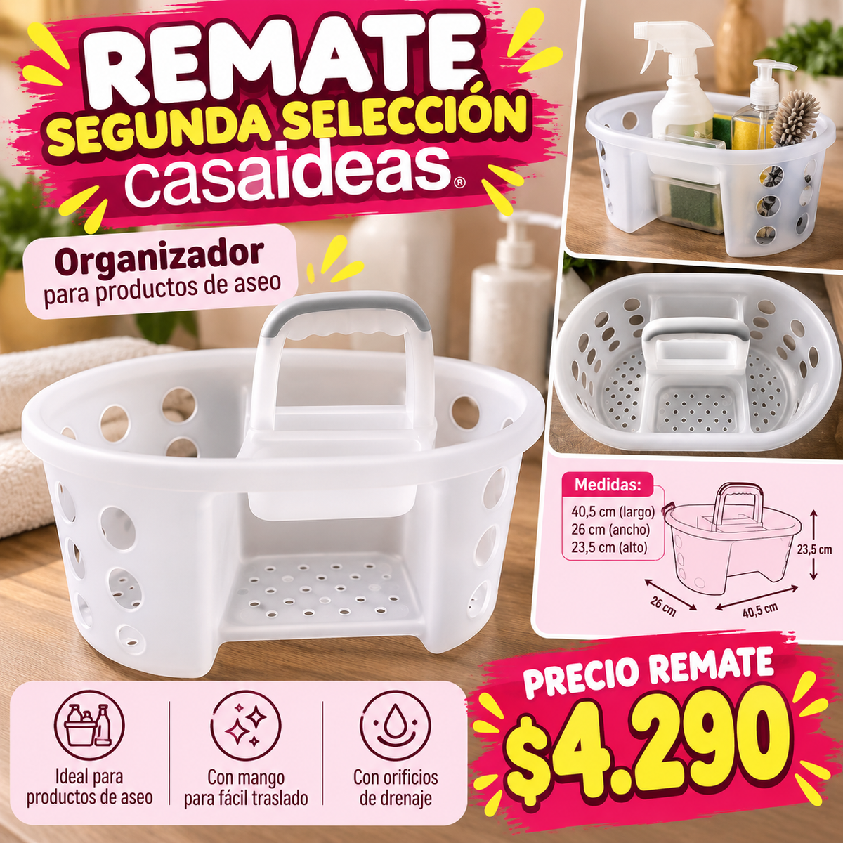 Organizador productos de aseo